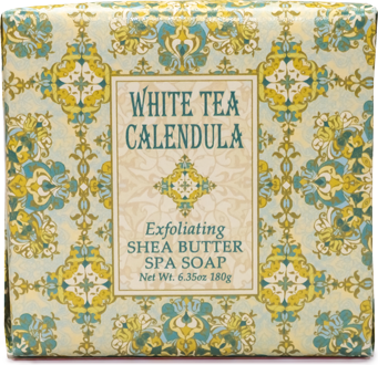 White Tea Calendula Exfoliating Shea Butter Spa Soap